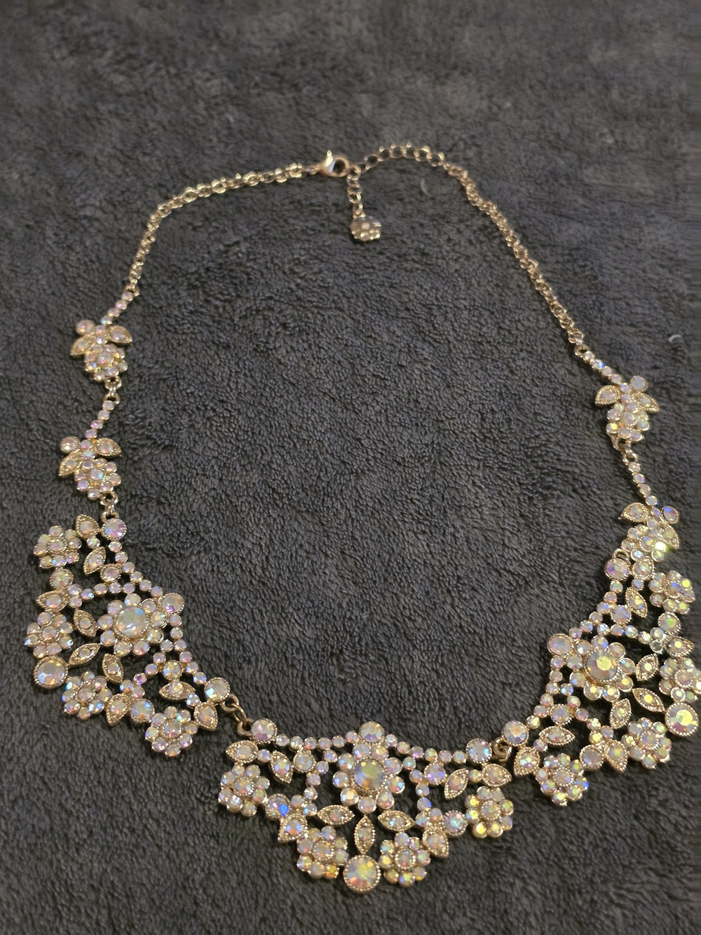 Monet Gold-Tone Aurora Crystal Floral Necklace - Women Jewelry